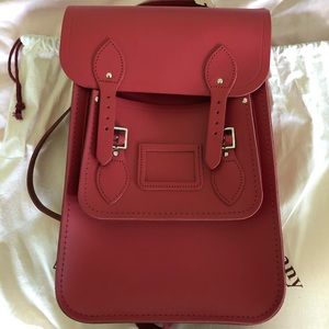 The Cambridge Satchel Company red leather backpack